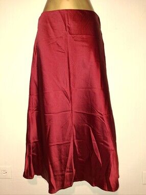 Women’s Satin A-Line Maxi Skirt - Red